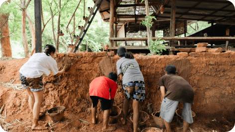 สร้างบ้านดิน 