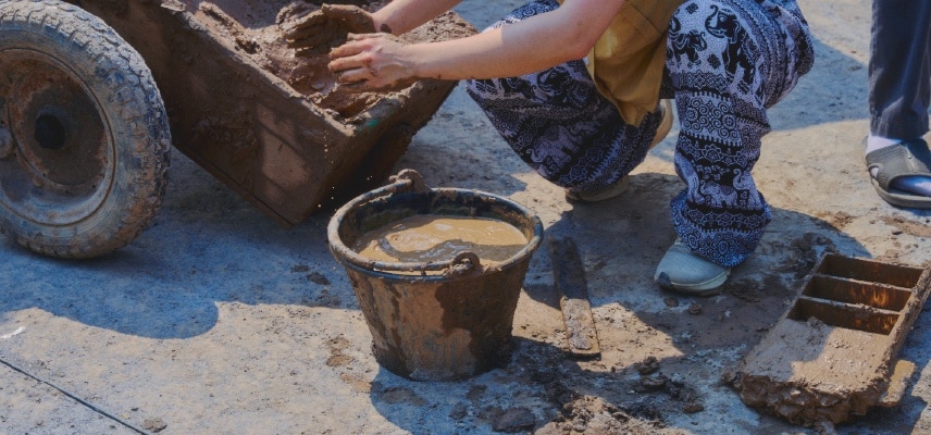 วิธีทำอิฐมอญ 