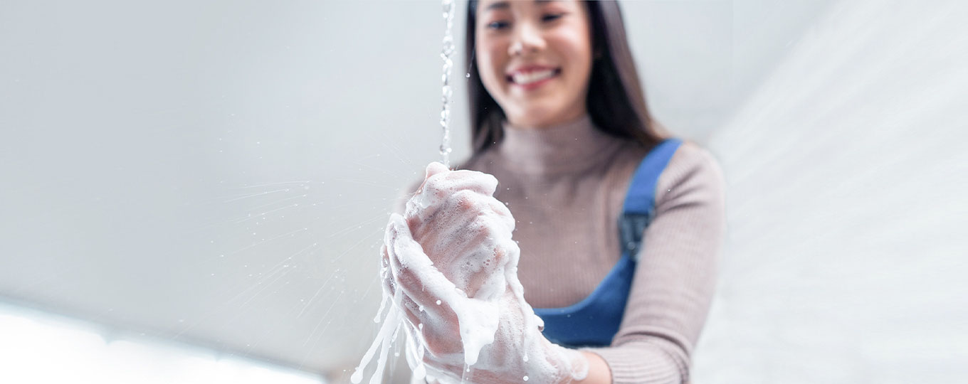 ล้างมือ 7 ขั้นตอน ด้วยสบู่ล้างมือฆ่าเชื้อแบคทีเรีย 