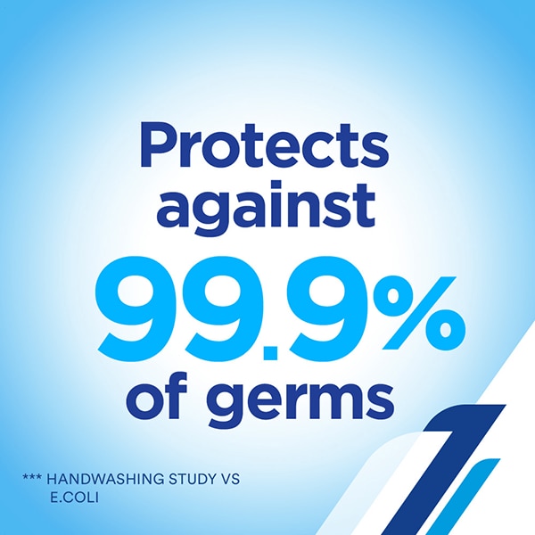 Protects against 99.9% of germs